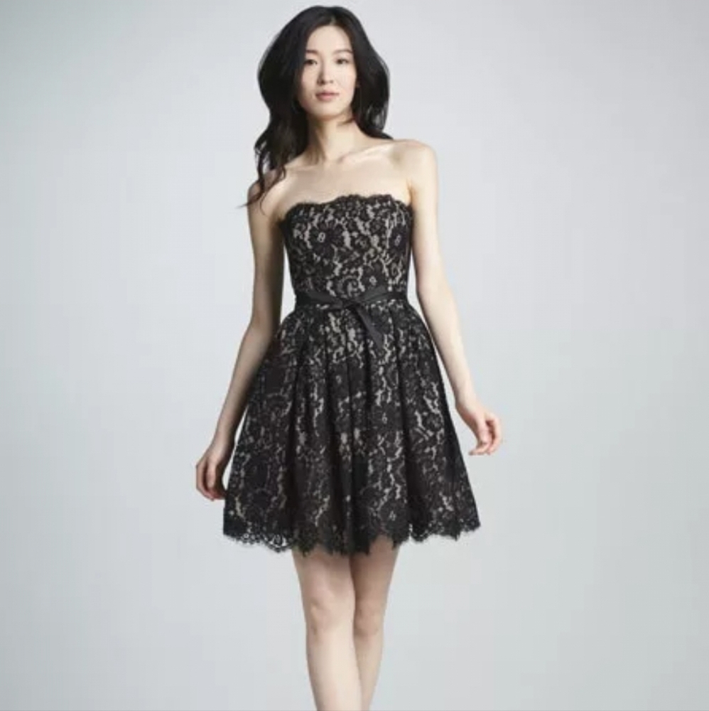 EUC Roberto Rodriguez Black lace Cocktail Party Dress Size 6
